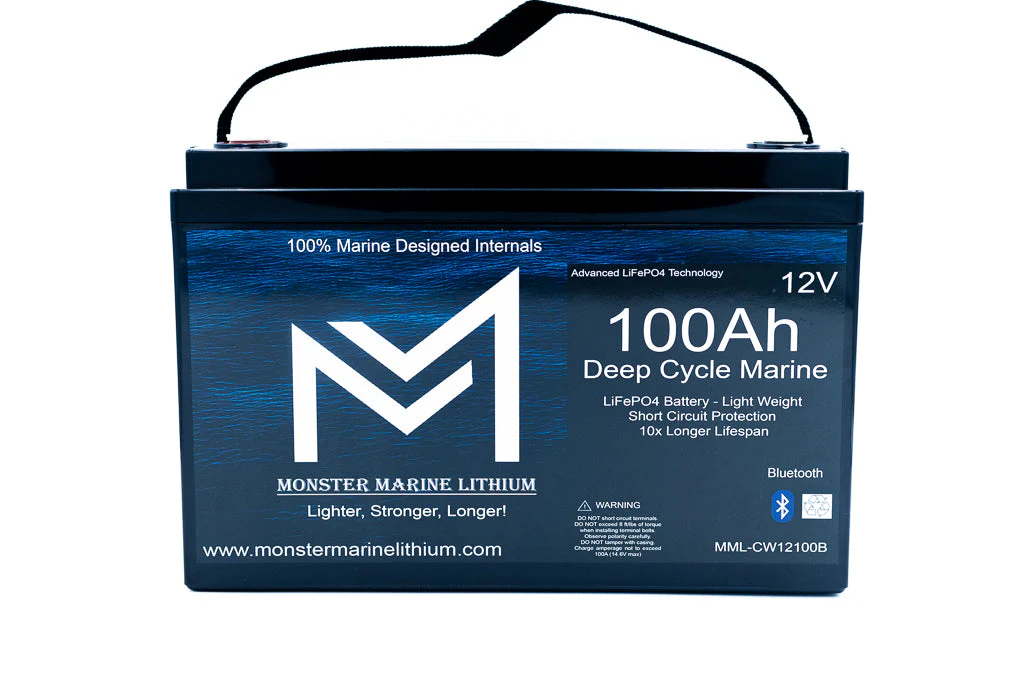 12v 100Ah Bluetooth Deep Cycle Lithium Marine Battery Group 31 - Image 2