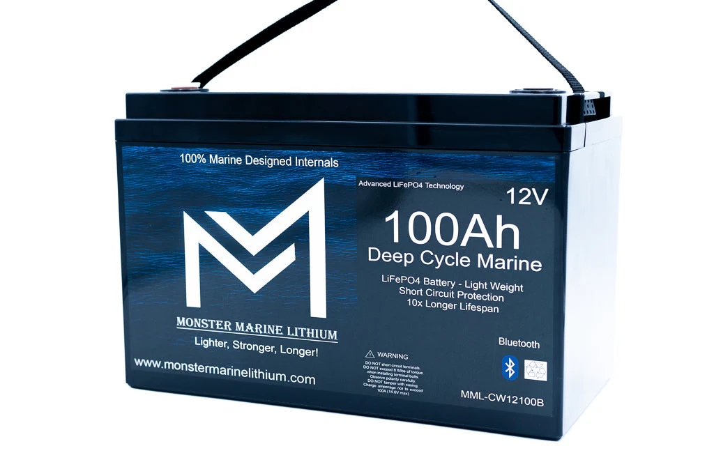 12v 100Ah Bluetooth Deep Cycle Lithium Marine Battery Group 31 - Image 3
