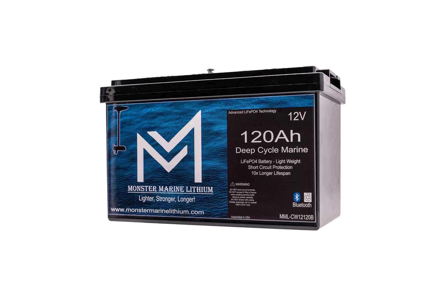 12V 120Ah Bluetooth Lithium Deep Cycle Marine Battery MML-12120b (w/ bluetooth) - Image 2