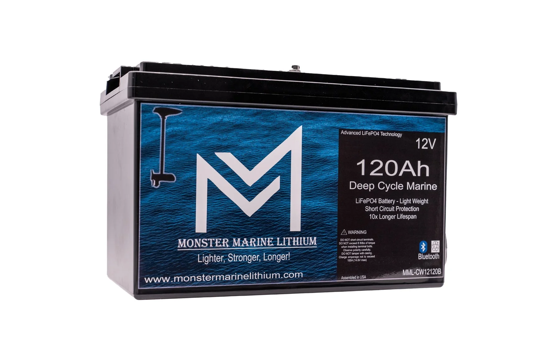 12V 120Ah Bluetooth Lithium Deep Cycle Marine Battery MML-12120b (w/ bluetooth) - Image 3
