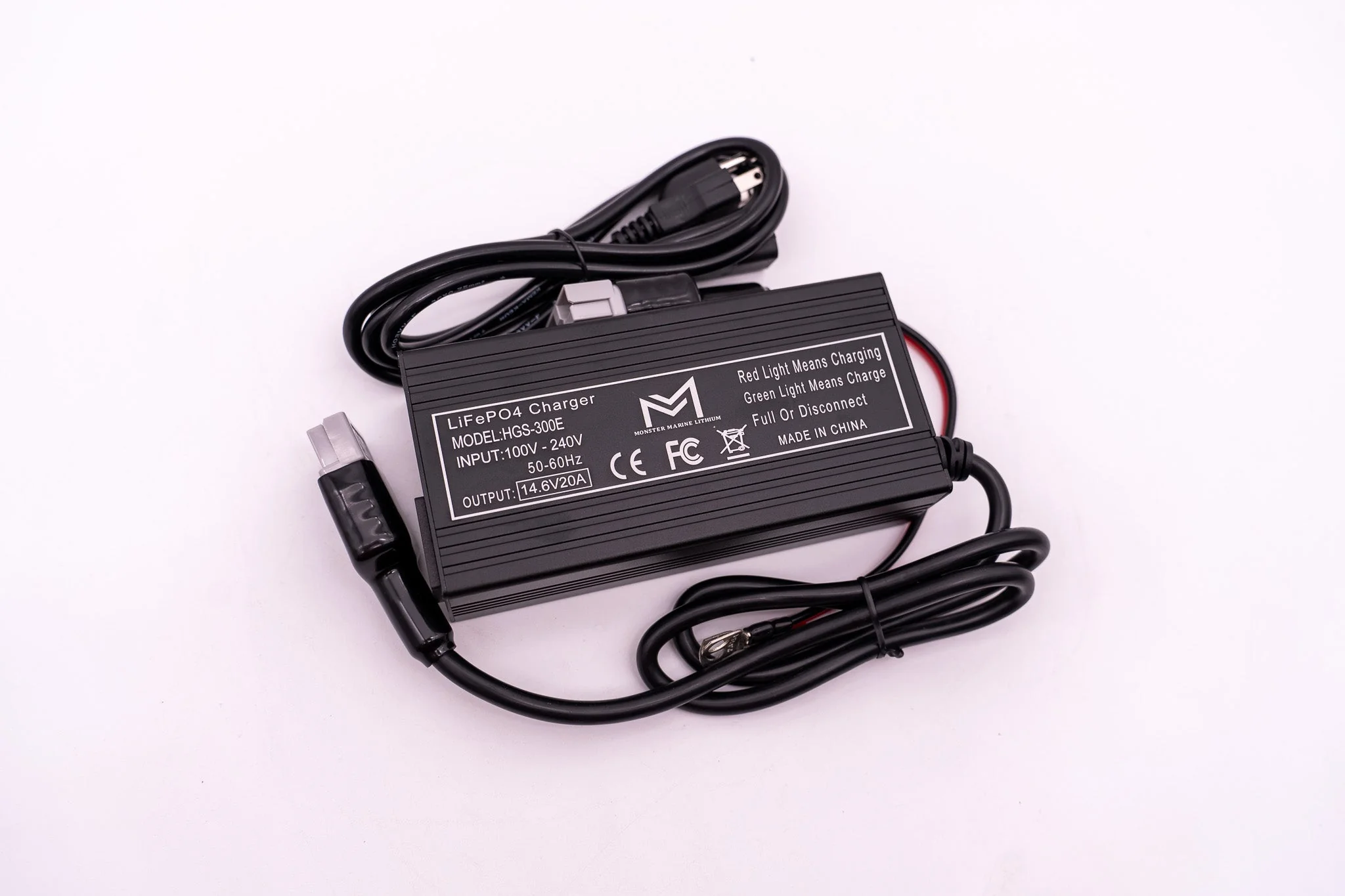 12v 20A Non Waterproof Aluminum Charger w/ Anderson Connector - Image 2