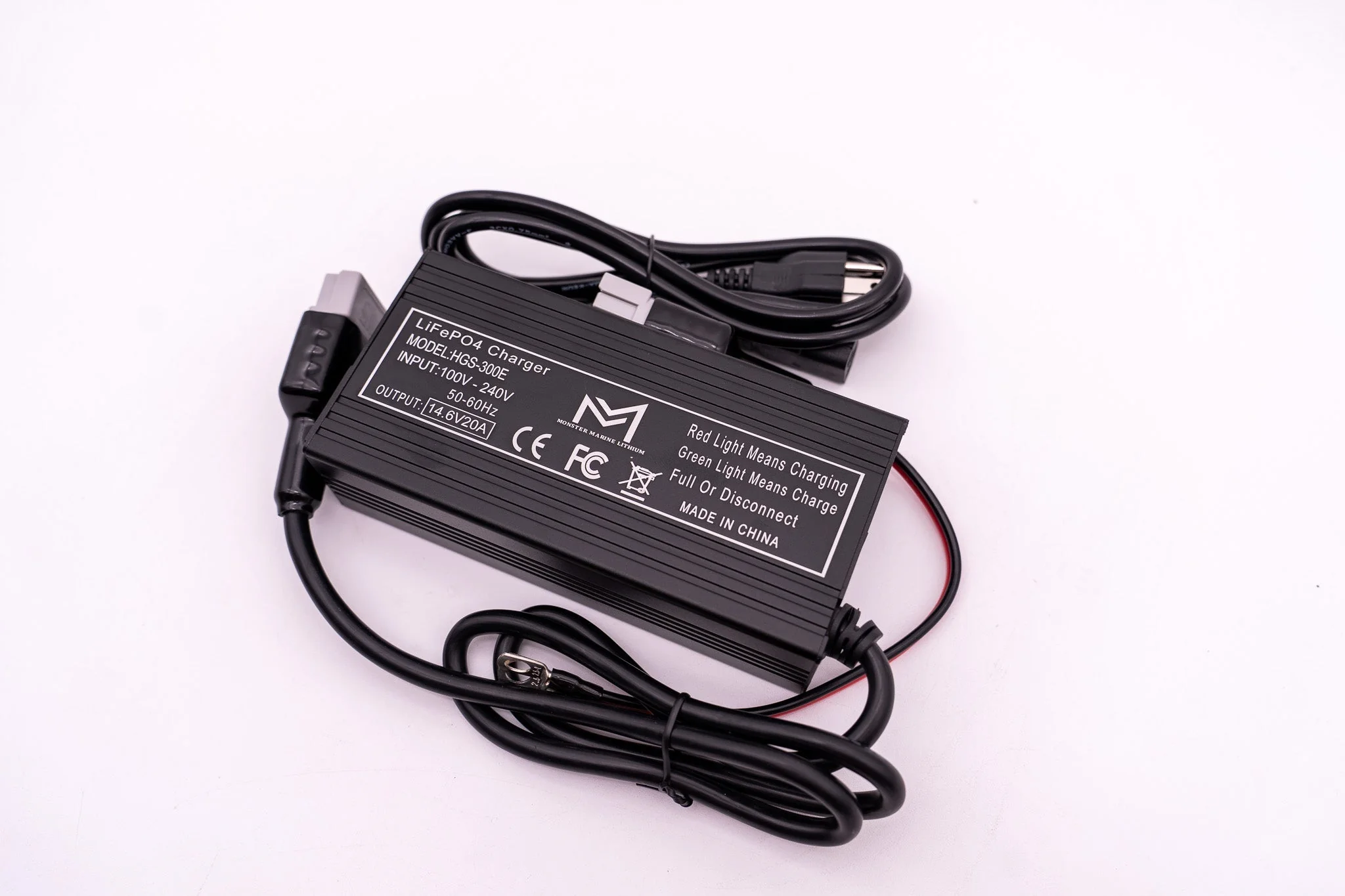 12v 20A Non Waterproof Aluminum Charger w/ Anderson Connector - Image 3