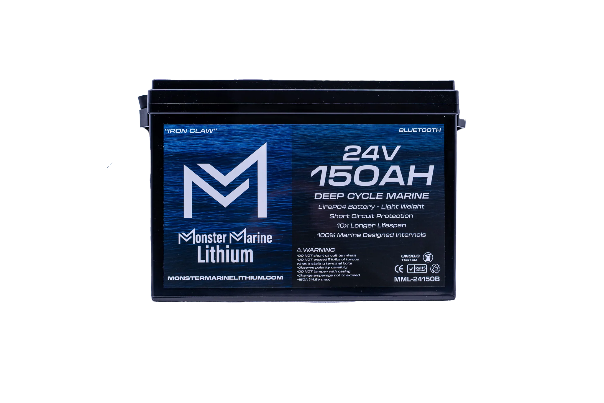 24v 150ah Lithium Marine Trolling Motor Battery "IRON CLAW" - Bluetooth