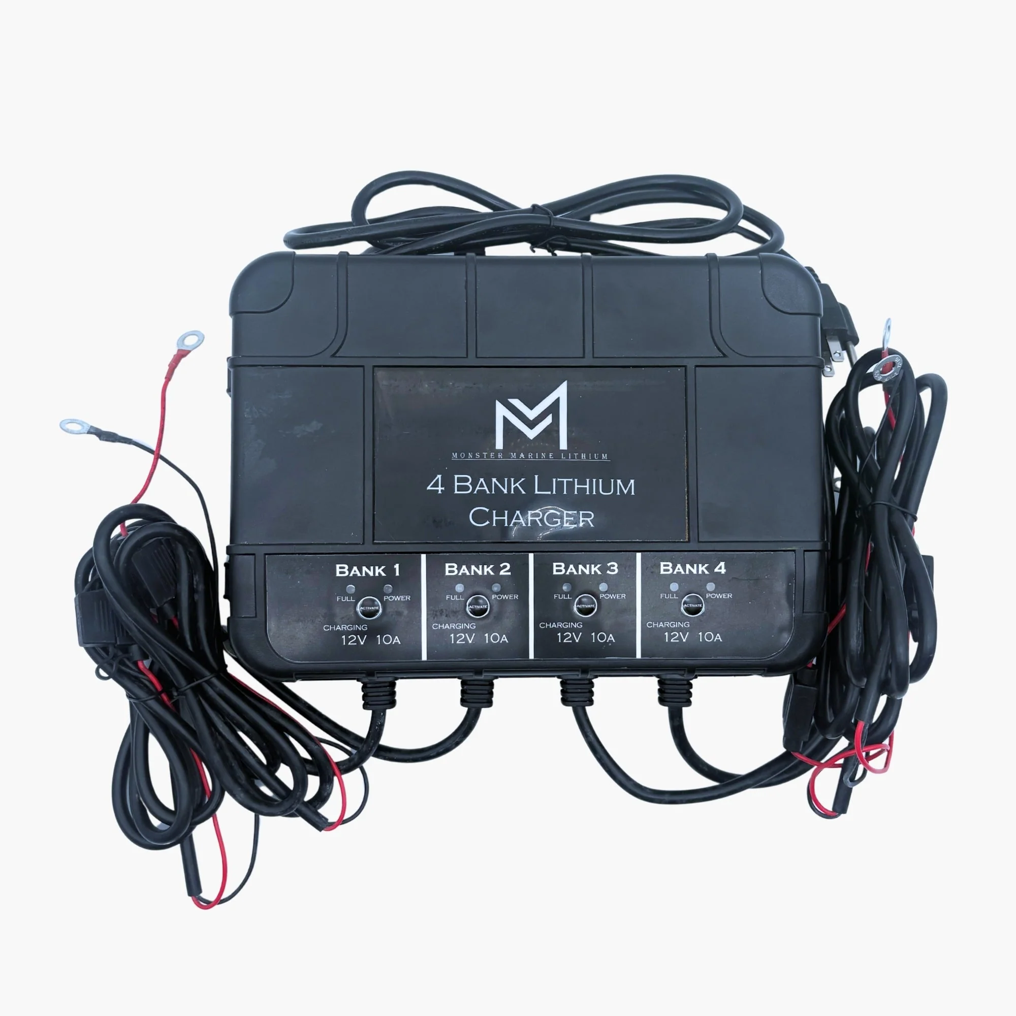 4 BANK LITHIUM CHARGER - PLASTIC - (4) 12V 10A