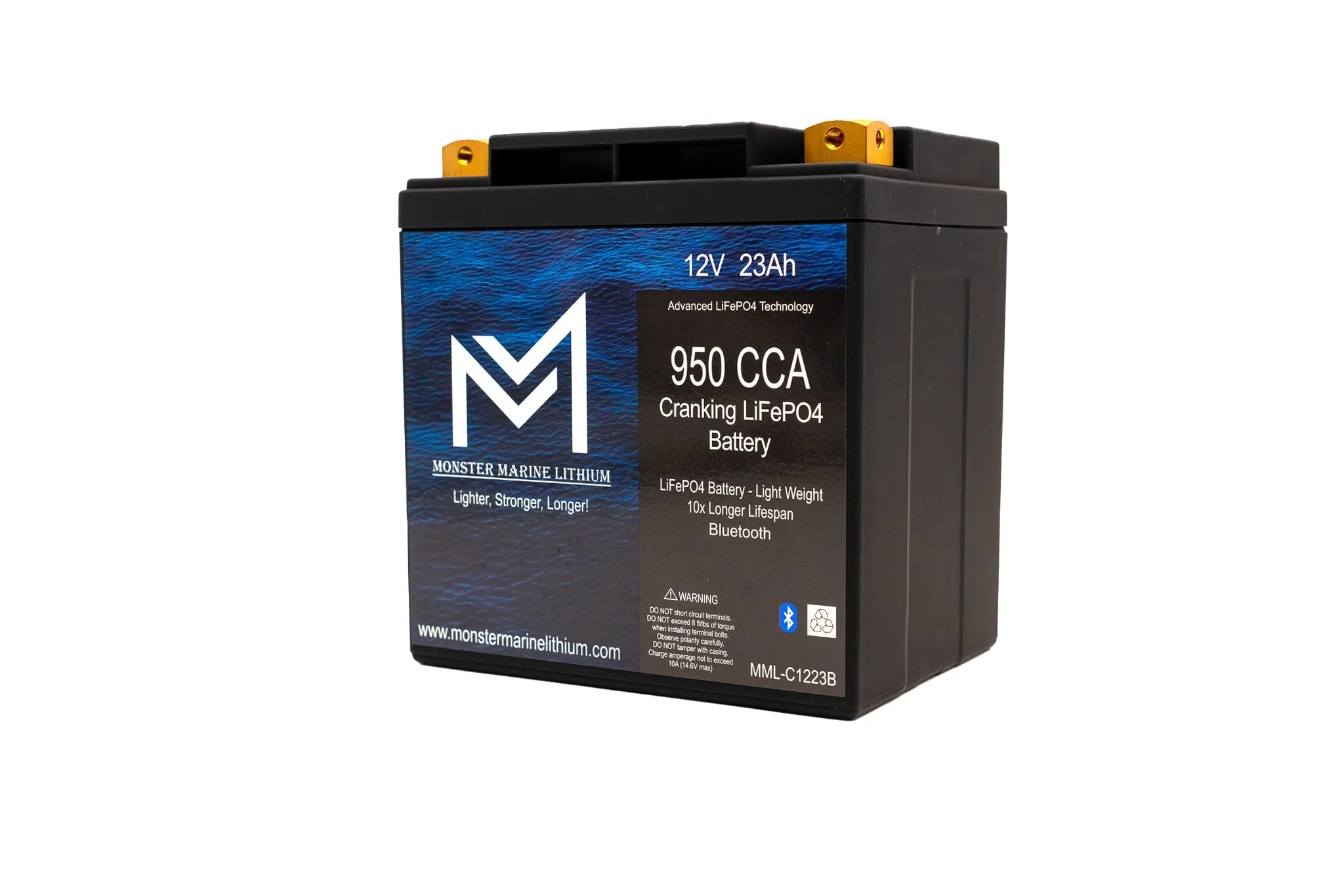 950CCA 12V 23AH Cranking Lithium Battery - BLUETOOTH - MML-C1223B - Image 3