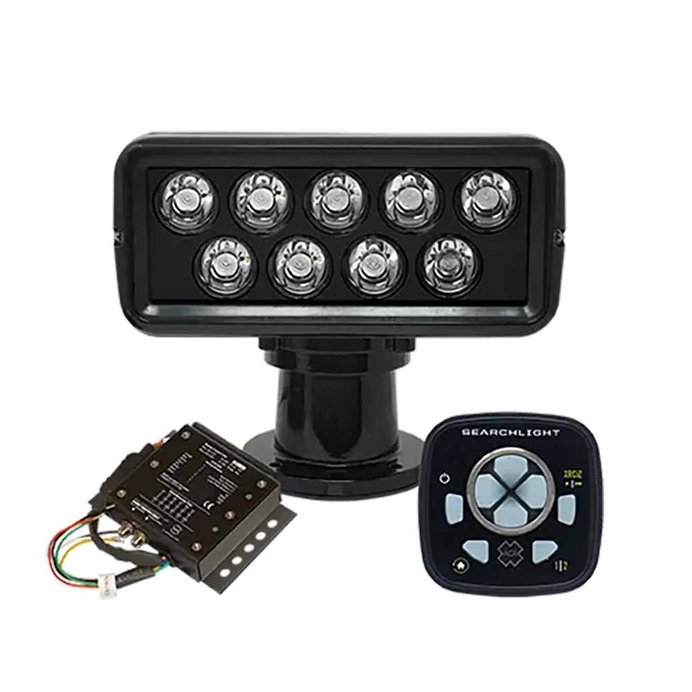 ACR RCL-100 LED Black Searchlight w/URP-103 Wired Point Pad, URC-104 Master Controller [1979]