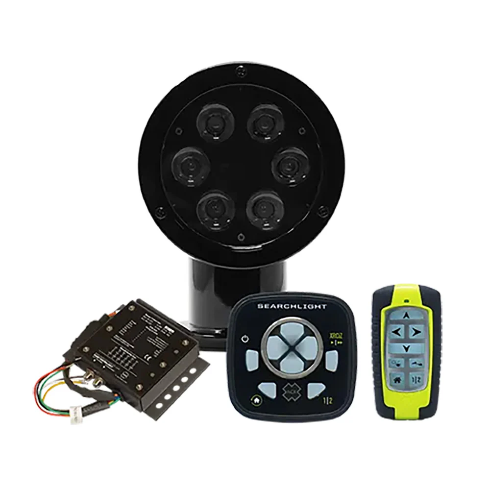 ACR RCL-50 LED Black Searchlight w/URP-103 Wired Point Pad, URC-104 Master Controller  URC-103 Wireless Handheld Remote [1981]
