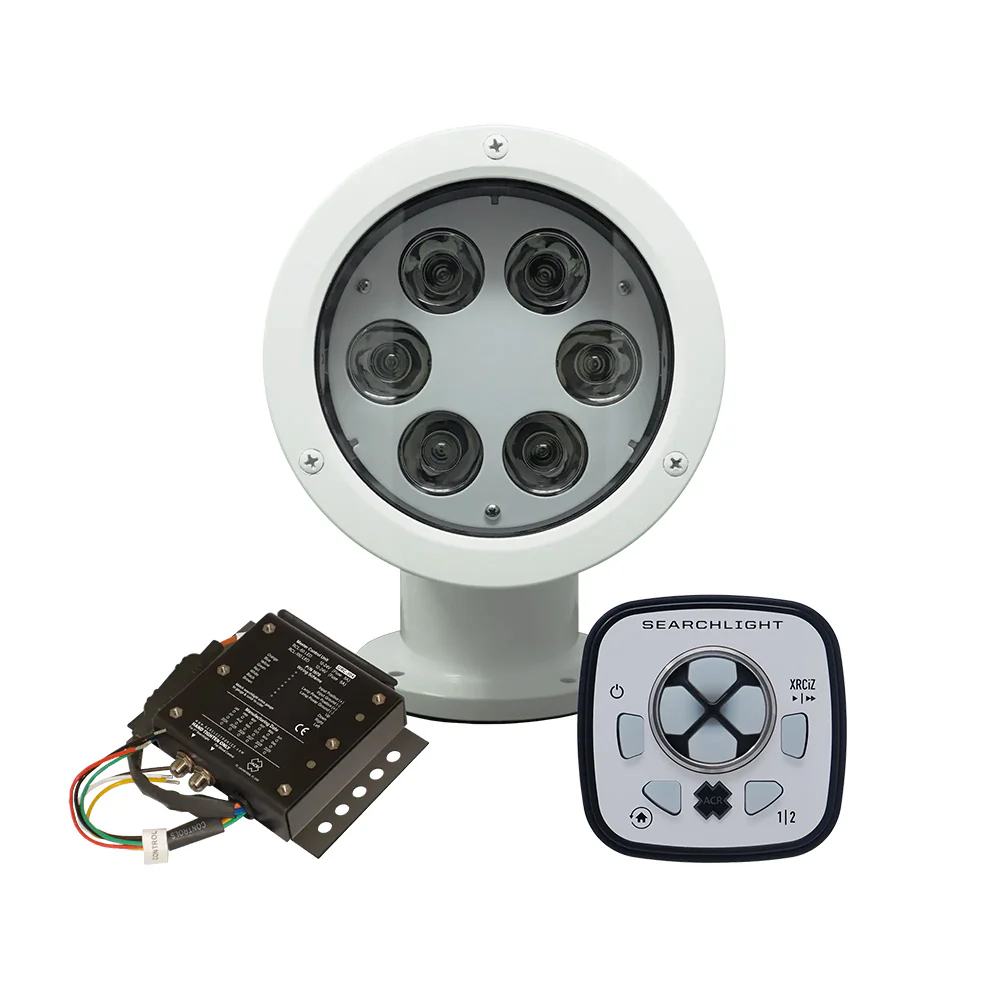 ACR RCL-50 LED White Searchlight w/URP-103 Wired Point Pad  URC-104 Master Controller [1982]