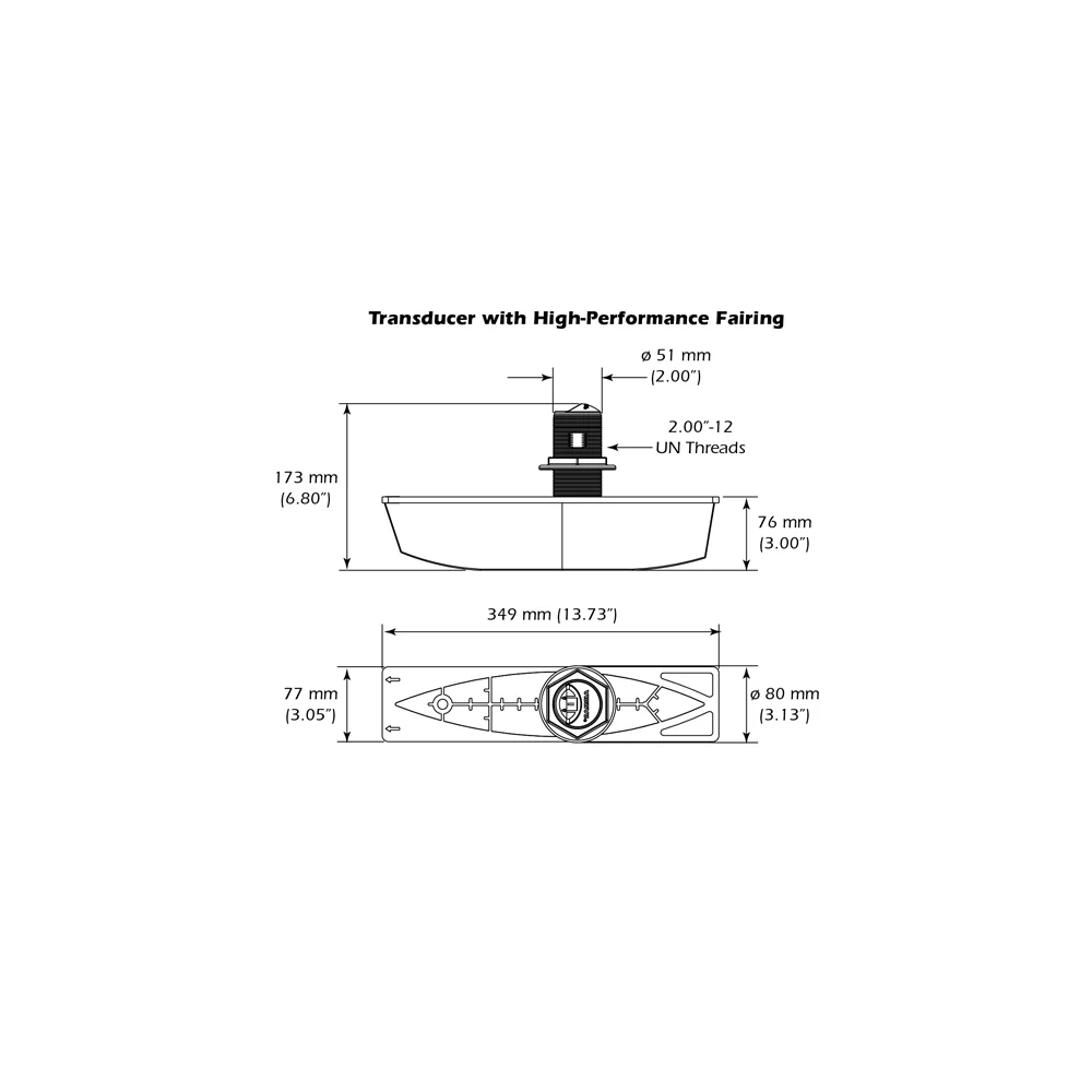 Airmar B785C-M CHIRP Bronze Thru-Hull w/Fairing Block - 600W [B785C-M-MM] - Image 2