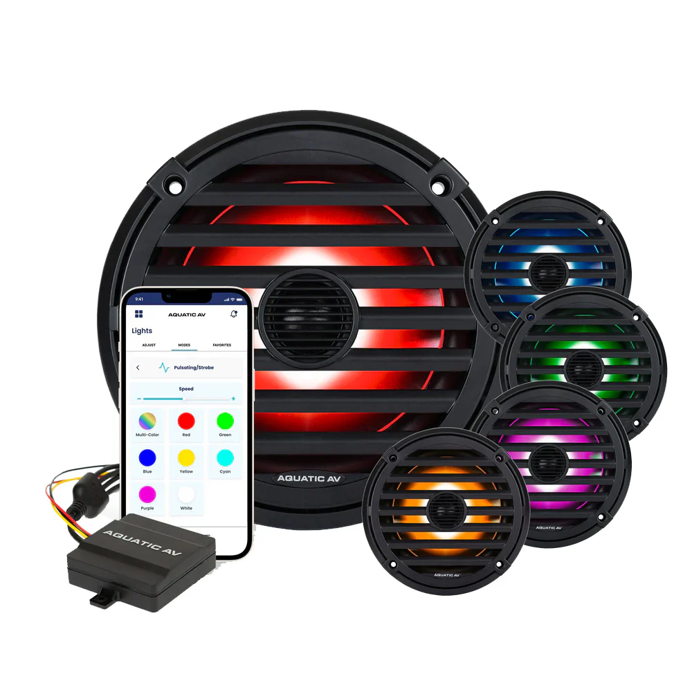 Aquatic AV ELITE 6.5" RGB Speakers - Black - Pair [EL424] - Image 2