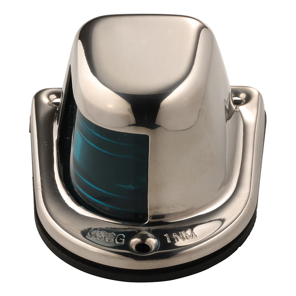 Attwood 1-Mile Deck Mount, Green Sidelight - 12V - Stainless Steel Housing [66319G7] - Image 3