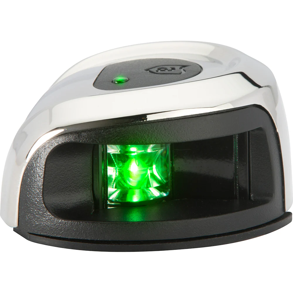 Attwood LightArmor Deck Mount Navigation Light - Stainless Steel - Starboard (green) - 2NM [NV2012SSG-7] - Image 2