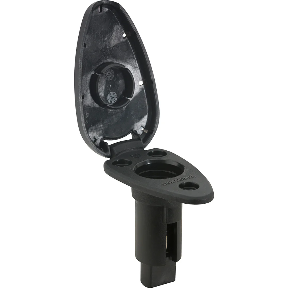 Attwood LightArmor Plug-In Base - 2 Pin - Black - Teardrop [910T2PB-7] - Image 2