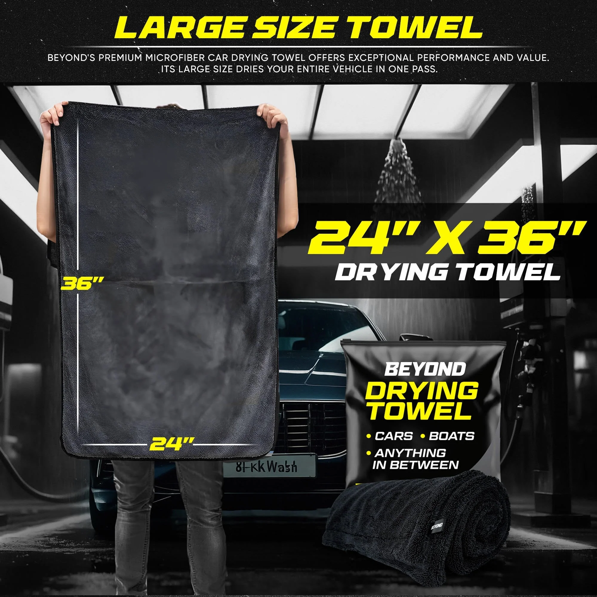 Beyond Drying Towel - Super Absorbent Large Premium Microfiber Towel - Image 2