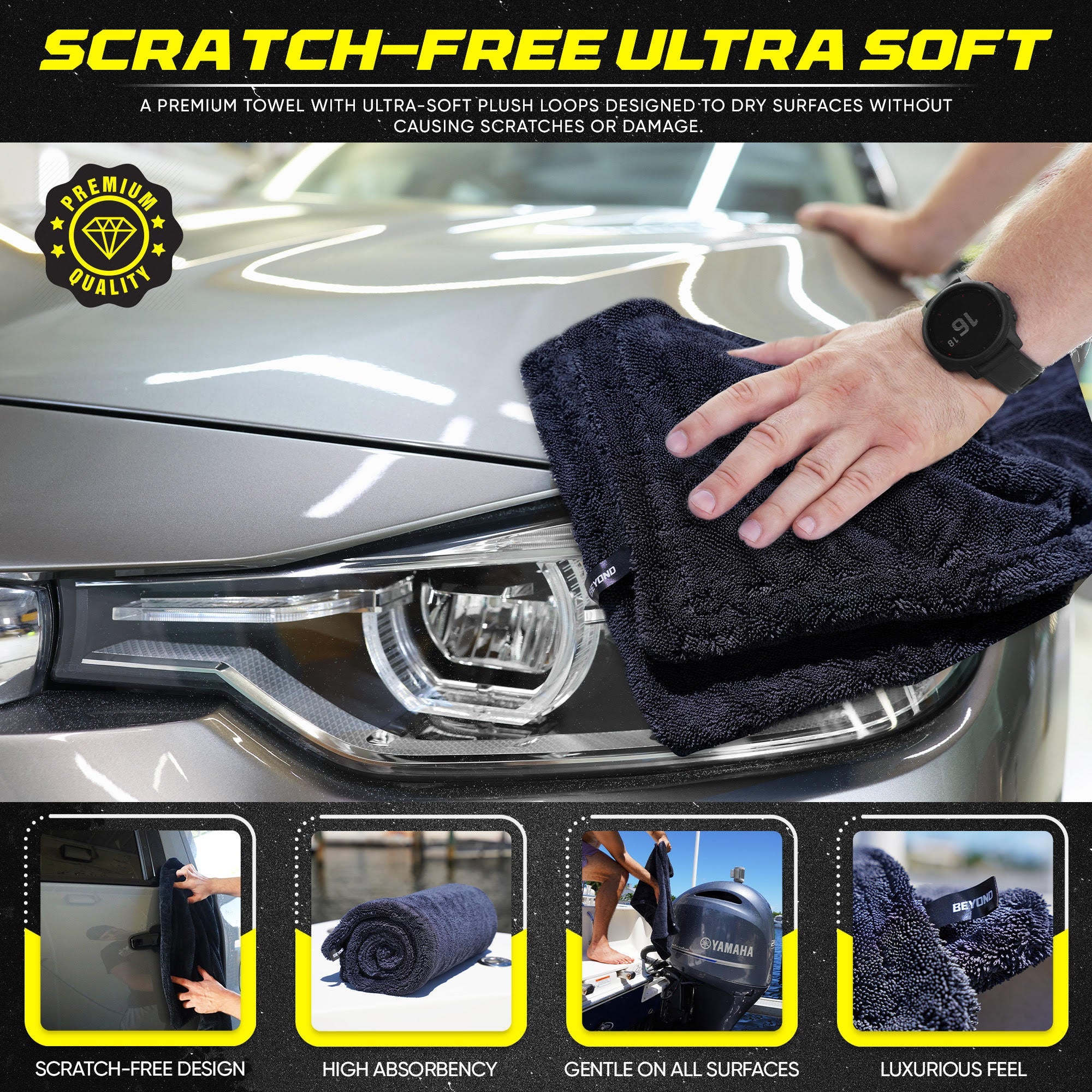 Beyond Drying Towel - Super Absorbent Large Premium Microfiber Towel - Image 4