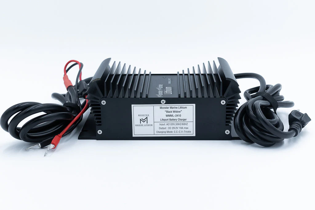 BLACK WIDOW 24V 10A Waterproof Lithium Battery Charger - Image 5