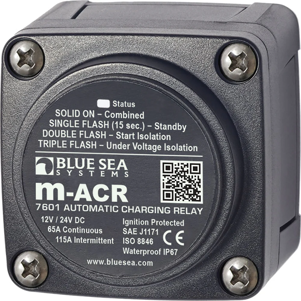 Blue Sea 7601 DC Mini ACR Automatic Charging Relay - 65 Amp [7601] - Image 2