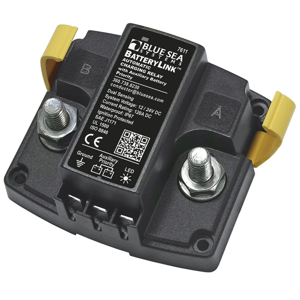 Blue Sea 7611 DC BatteryLink Automatic Charging Relay - 120 Amp w/Auxiliary Battery Charging [7611] - Image 2