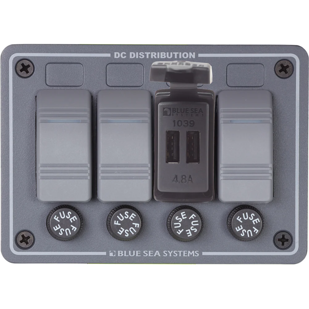 Blue Sea Dual USB Charger - 24V Contura Mount [1039] - Image 2