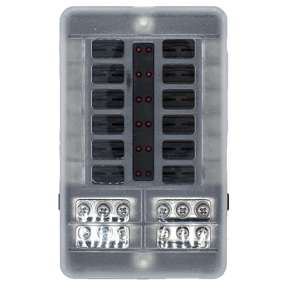 Bluewater 12 Position Fuse Block w/LEDs [3200-0001-012]