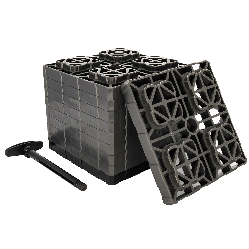 Camco FasTen Leveling Blocks XL w/T-Handle - 2x2 - Grey *10-Pack [44527] - Image 2