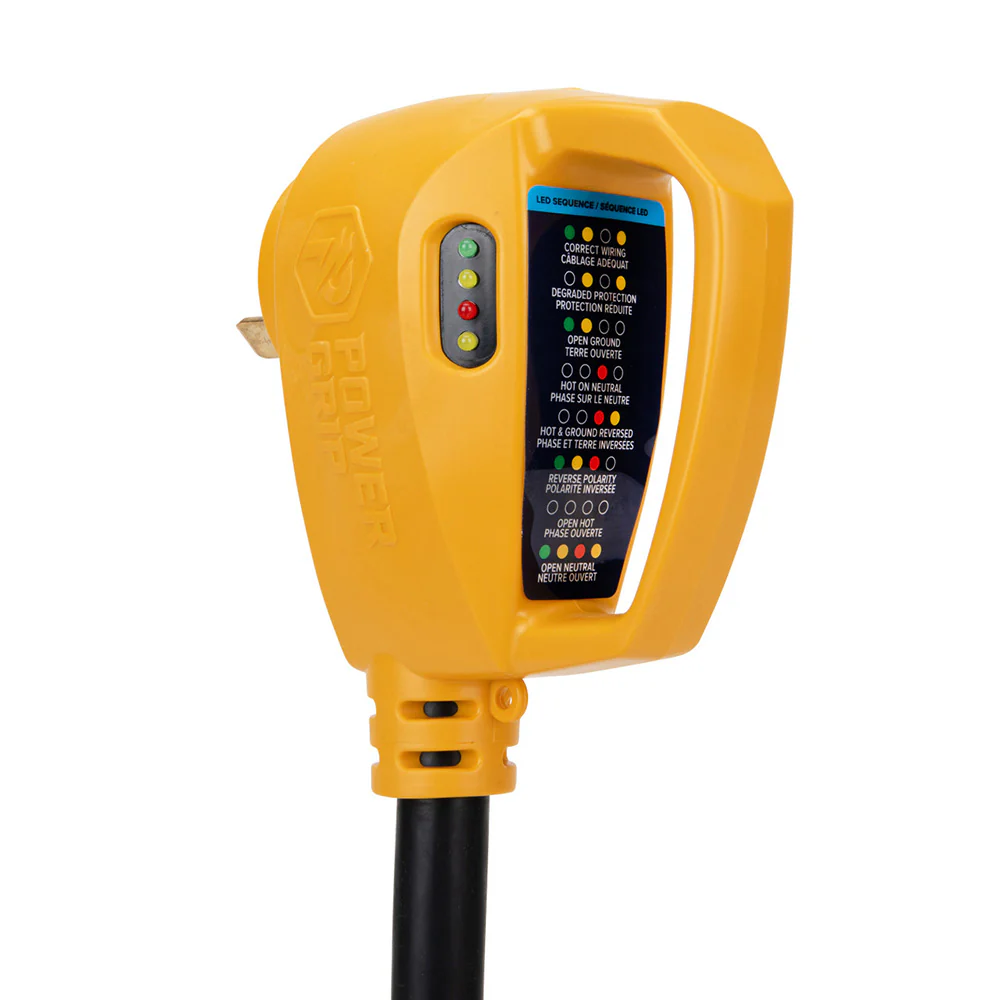 Camco Power Grip RV 12" 30Amp Circuit Analyzer Dogbone - Integrated Surge Protection [55461] - Image 3