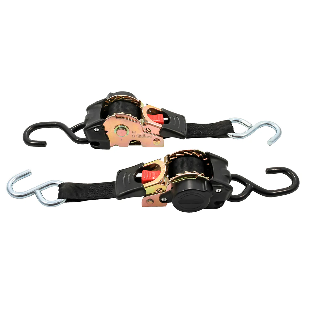Camco Retractable Tie-Down Straps - 1" Width 6 Dual Hooks [50033] - Image 2