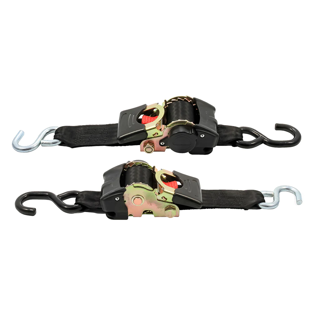 Camco Retractable Tie Down Straps - 2" Width 6 Dual Hooks [50031] - Image 2