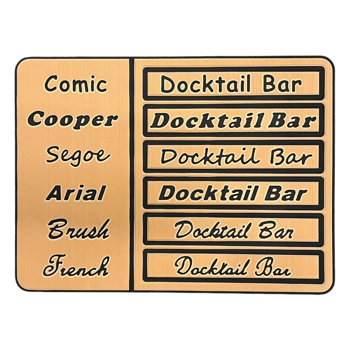 Custom Names - Add Your Name to Decking Kits - Choose Font & Letter Style