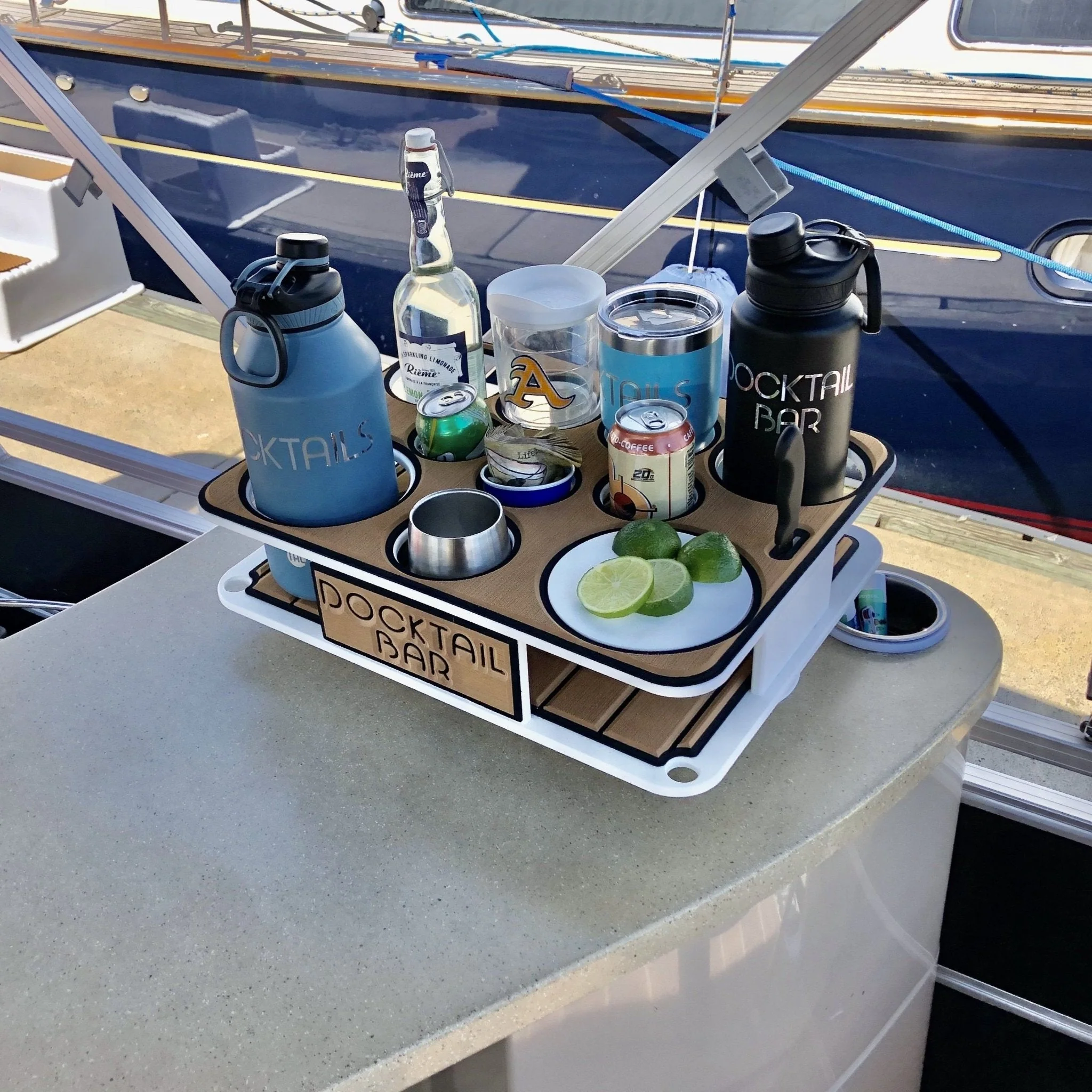 Docktail Boat Table Caddy with SeaSucker Vacuum Mounts - Image 3