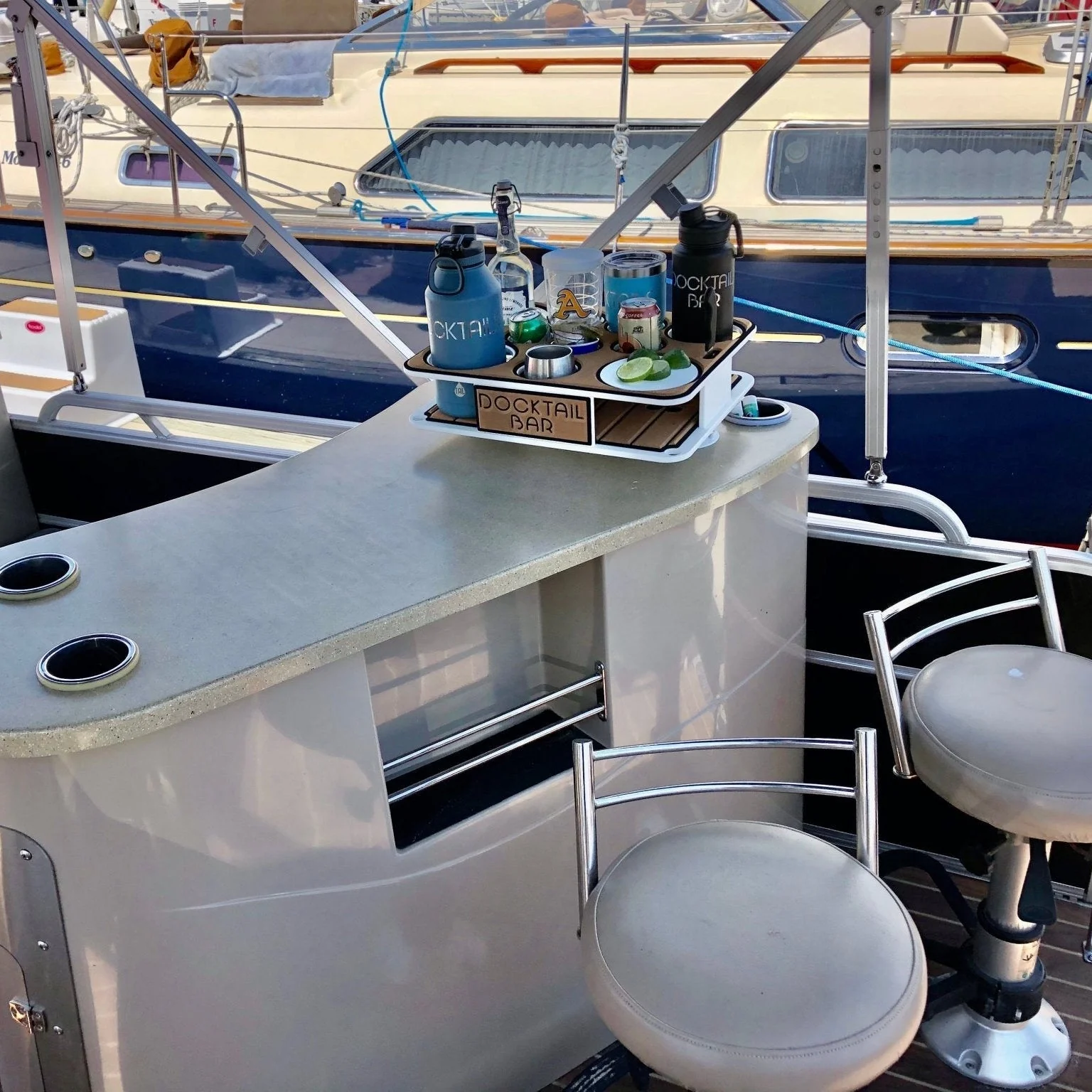 Docktail Boat Table Caddy with SeaSucker Vacuum Mounts - Image 9