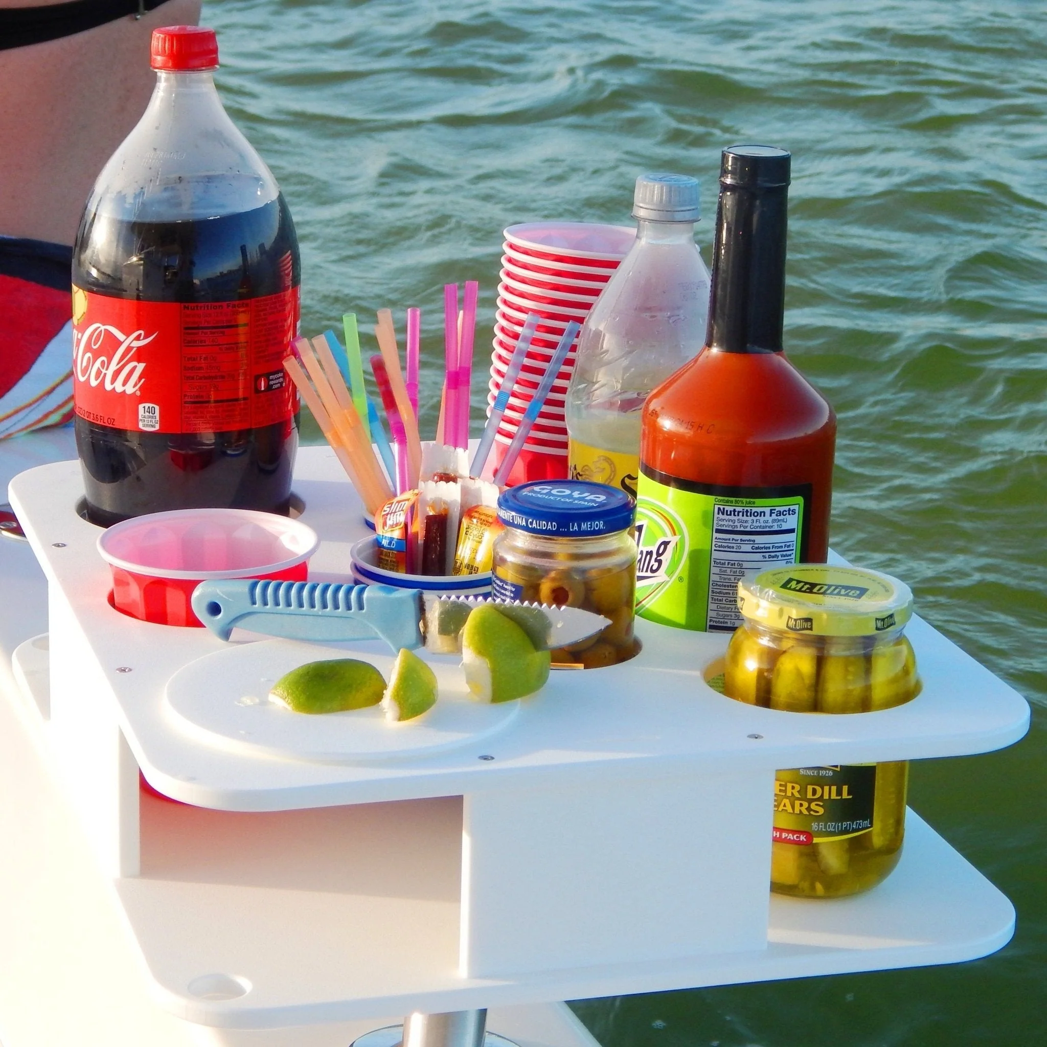 Docktail Boat Table Caddy with Adjustable Rod Holder Mount - Image 12