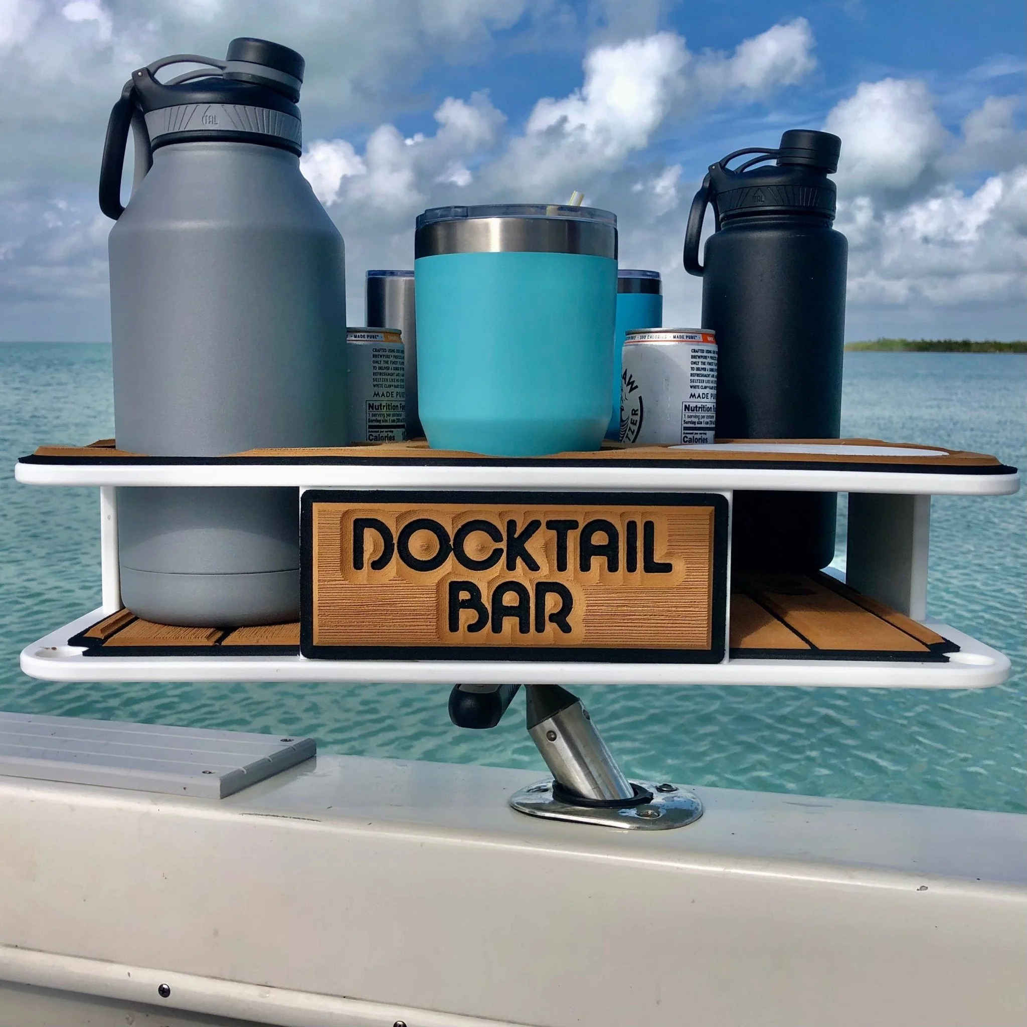 Docktail Boat Table Caddy with Adjustable Rod Holder Mount - Image 20