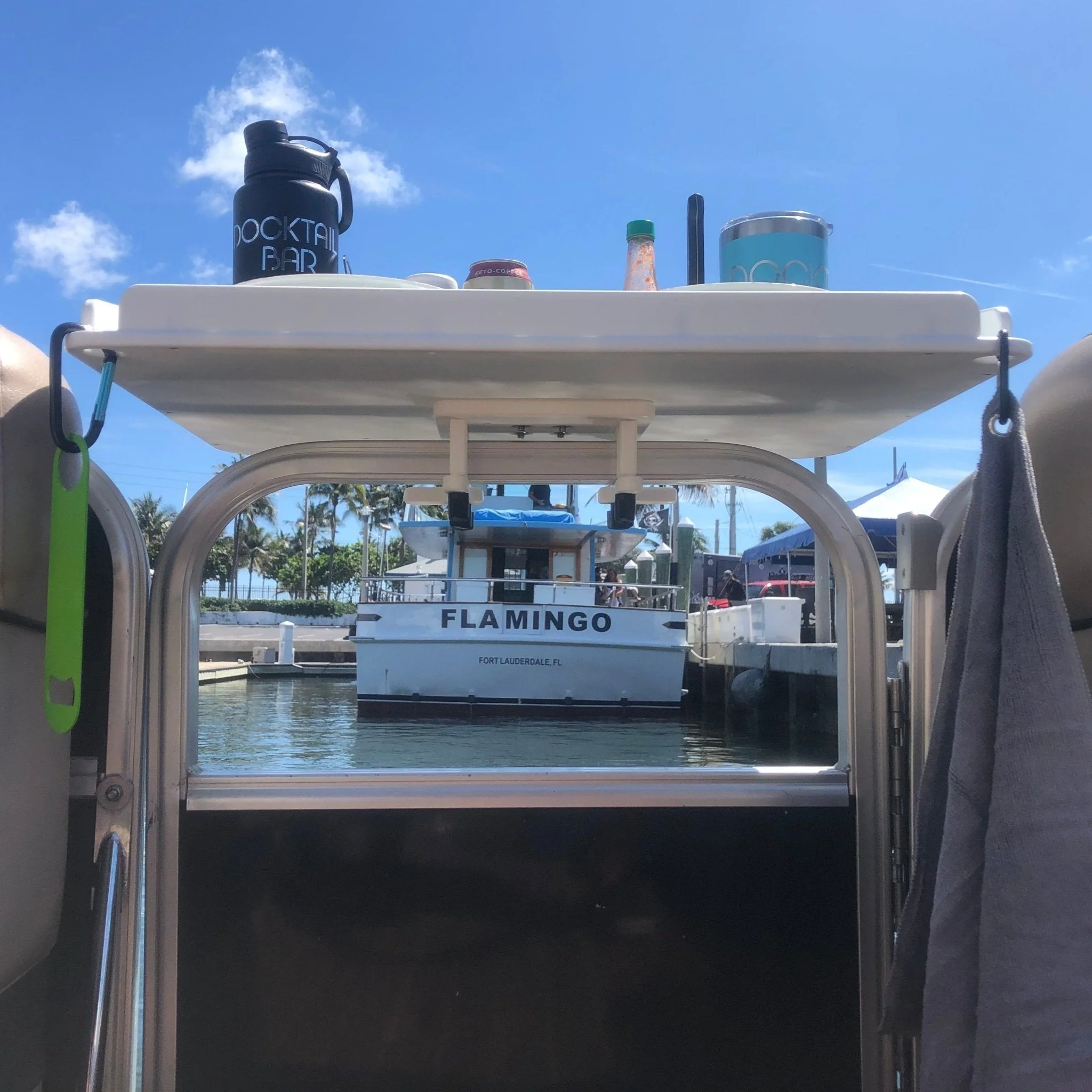 Docktail Utility Table with Pontoon Rail Mount - Image 12