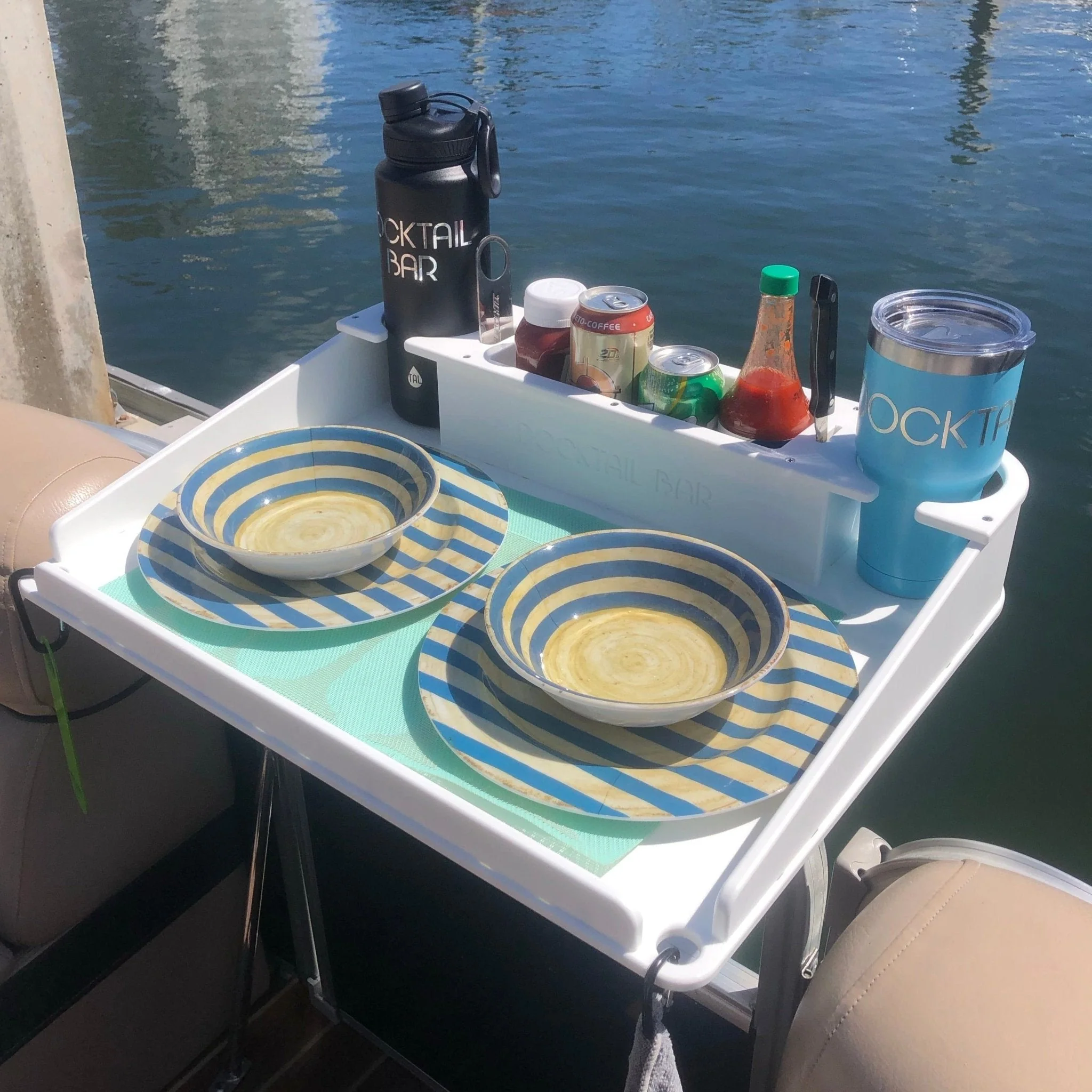 Docktail Utility Table with Pontoon Rail Mount - Image 14
