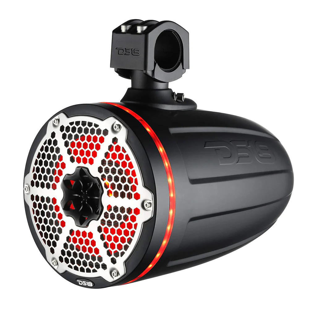 DS18 8" Neodymium Marine Towers w/Built-in Passive Radiator, 1" Driver  RGB LED Light - Black [NXL-X8TPNEO/BK] - Image 3