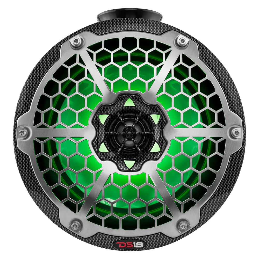 DS18 HYDRO 8" Compact Wakeboard Pod Tower w/RGB Light - 375W - Black Carbon Fiber [CF-PS8] - Image 2