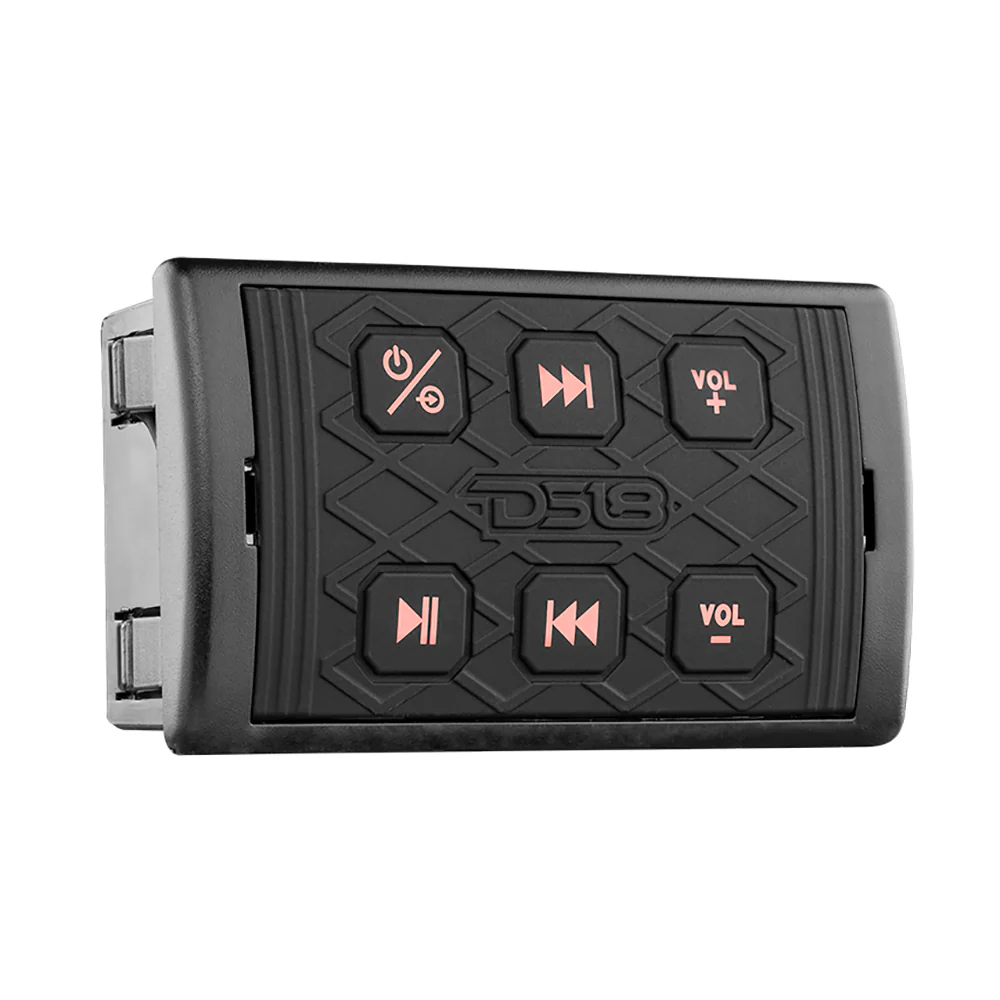 DS18 Marine Waterproof Bluetooth Streaming Audio Receiver Square Controller - f/Android  iPhone [BTRC-SQ] - Image 3