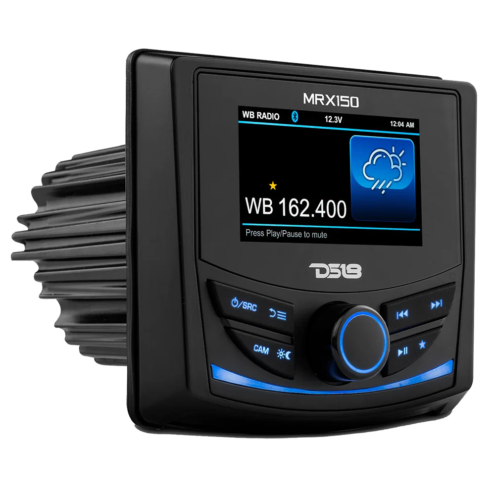DS18 MRX150 2 Zone Marine  Powersports Head Unit w/3" Color TFT Display  Bluetooth - 4 x 40W [MRX150] - Image 2