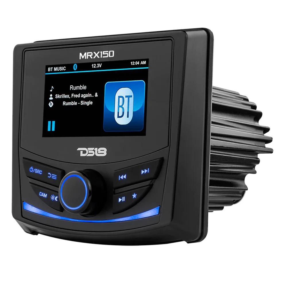 DS18 MRX150 2 Zone Marine  Powersports Head Unit w/3" Color TFT Display  Bluetooth - 4 x 40W [MRX150] - Image 3