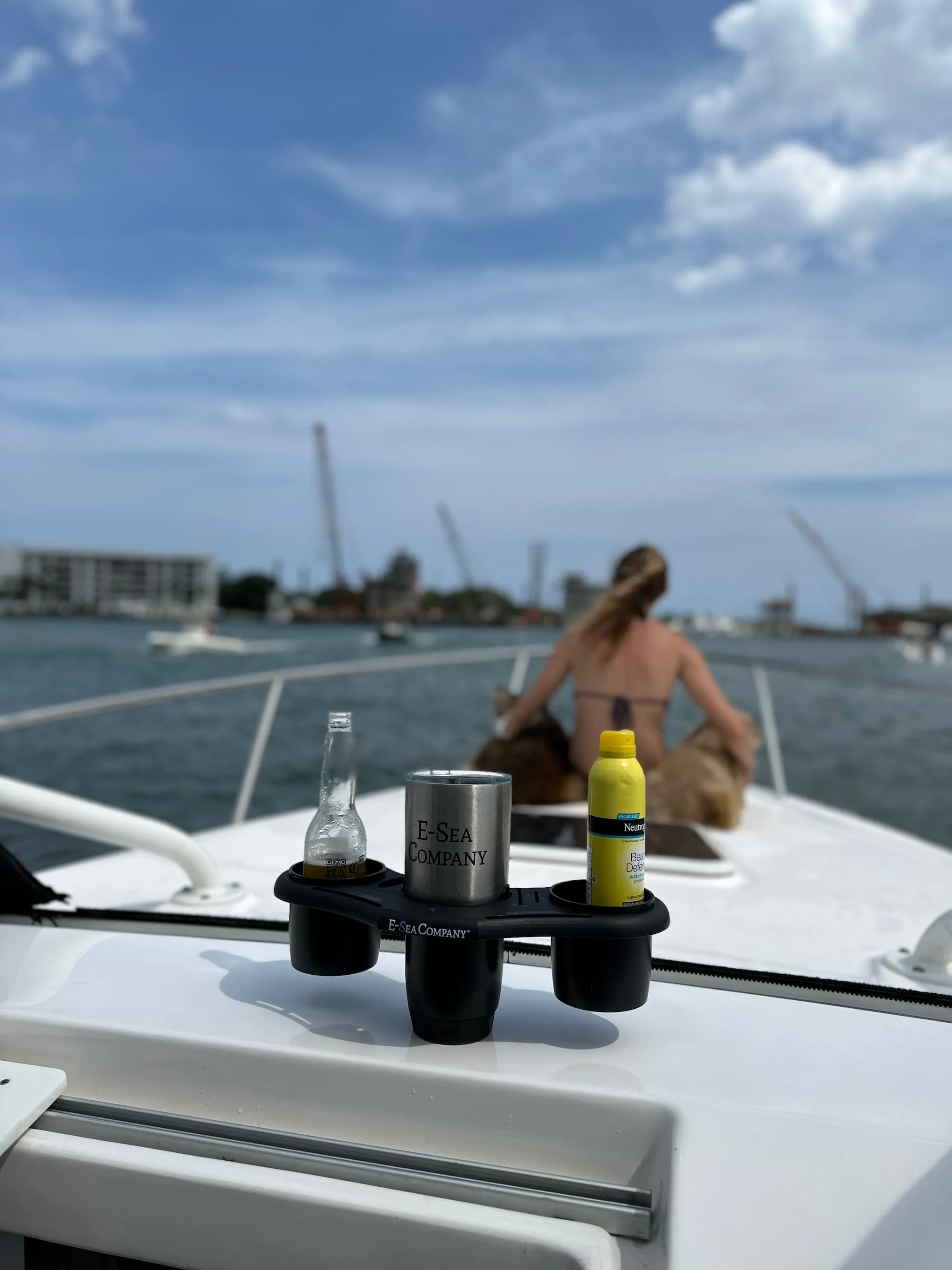 E-Sea Caddy Pro- Multi Cup Suction Mounted Drink Holder-Black - Image 5