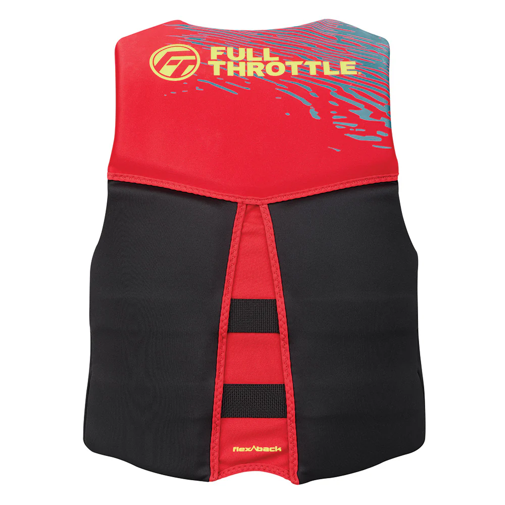 Full Throttle Men's Rapid-Dry Flex-Back Life Jacket - L - Red/Black [142500-100-040-26] - Image 2