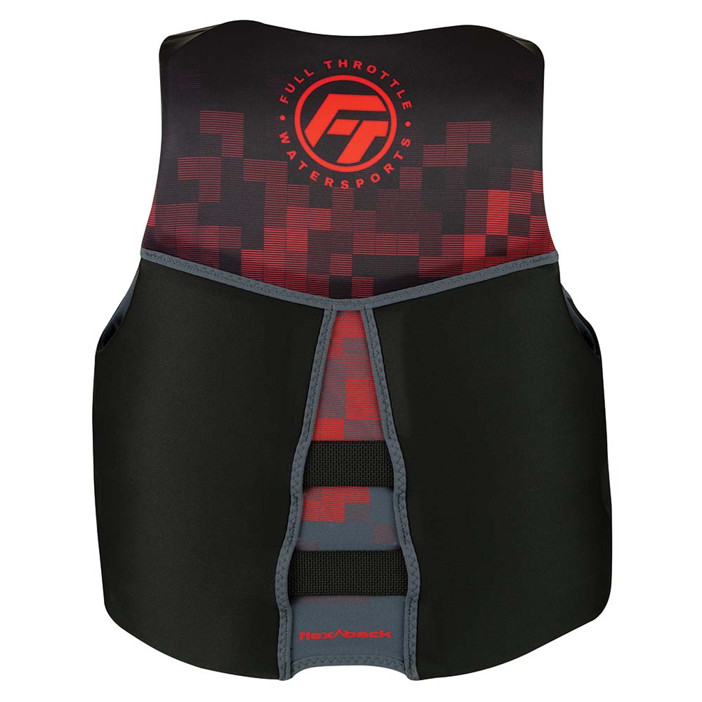 Full Throttle Mens Rapid-Dry Flex-Back Life Jacket - M - Black/Red [142500-100-030-22] - Image 2