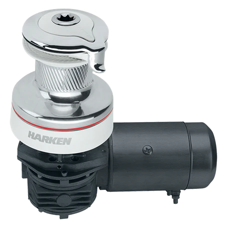 Harken #40 2 Speed Electric Self-Tailing Radial Winch - Chrome with White Trim