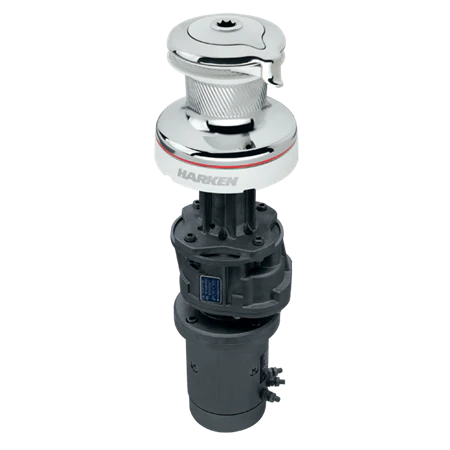 Harken #46 2 Speed Electric Self-Tailing Radial Winch - Chrome with White Trim