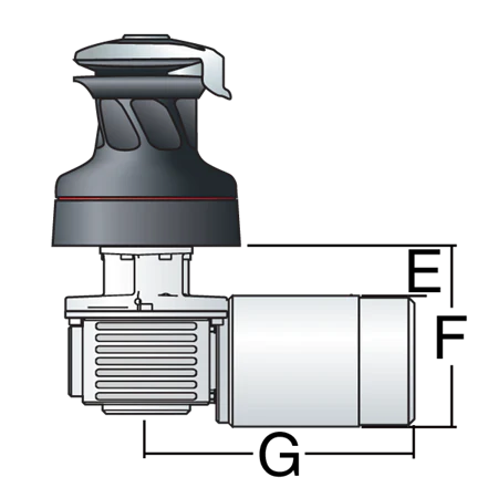 Harken 60 3 Speed Electric Self-Tailing Radial Winch - Chrome with White Trim - Image 4