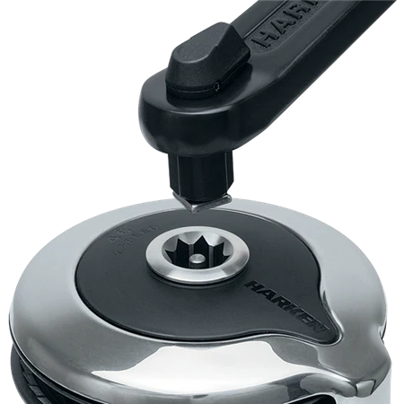 Harken #60 Electric Self-Tailing Rewind Radial Winch - Reverse Speed - Chrome with White Trim - Image 2
