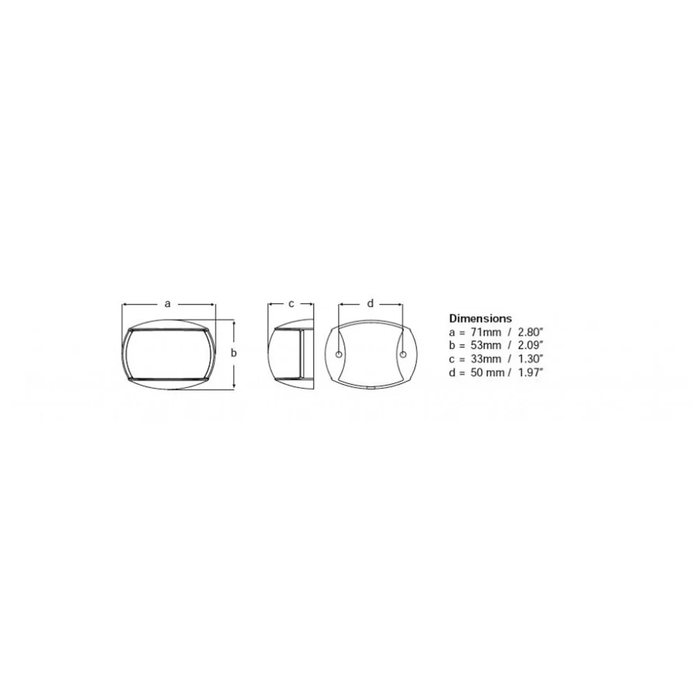 Hella Marine NaviLED Compact 2nm Towing Navigation Lamp - Black Shroud [980520601] - Image 2