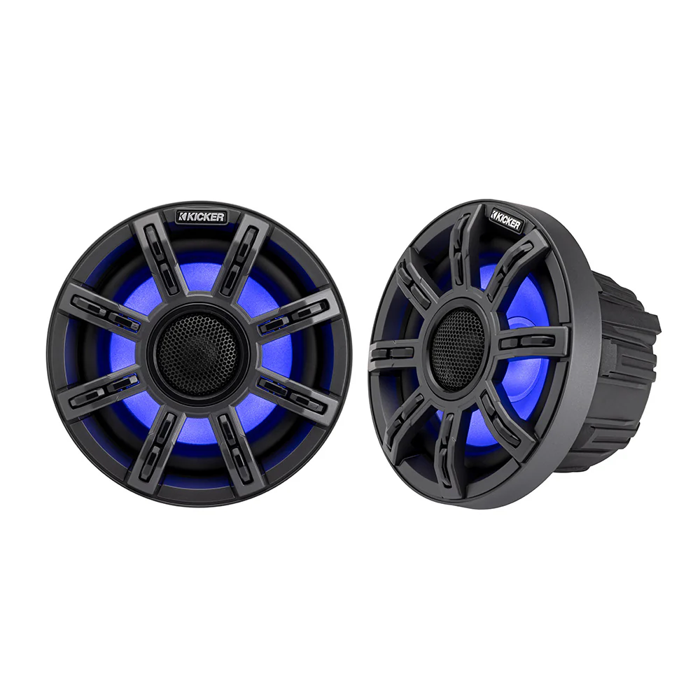 KICKER 6.5" Premium Marine Coaxial Speakers - 4-Ohm [51MSC65]