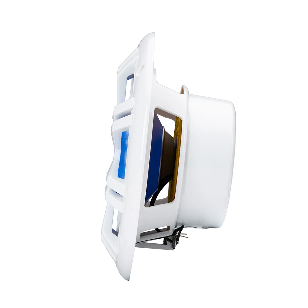 KICKER KM60 6.5" Marine Coaxial Speakers w/1/2" Tweeters - 4 OHM - White w/RGB LEDs [51KM604WL] - Image 2